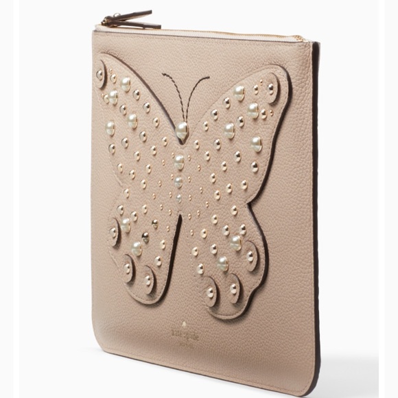 Authentic Kate Spade leather Butterfly zip pouch - Picture 4 of 8
